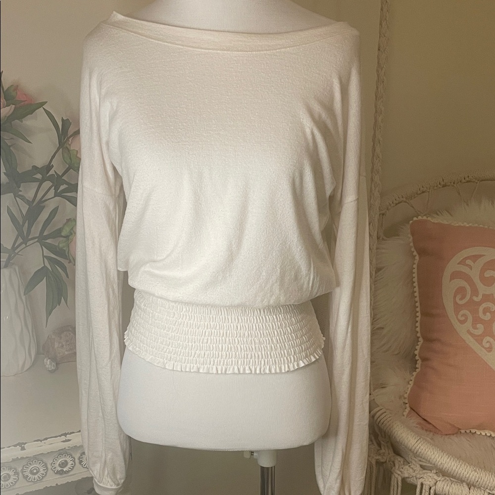 Abercrombie & Fitch White Cozy Top